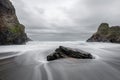 Approaching Rain, Whipsiderry Beach, Porth, Newquay, Cornwall Royalty Free Stock Photo