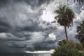 Approaching Rain Storm Over Ocean Royalty Free Stock Photo