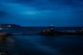 Approaching Storm With Moody Blue Atmosphere Royalty Free Stock Photo