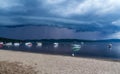 Approaching storm over the lake