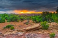 Approaching Thunderstorm at Dead Horse Point State Park, UT Royalty Free Stock Photo