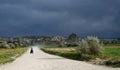 Approaching thunderstorm over Rose valley, Cappadocia, Turkey Royalty Free Stock Photo