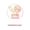 Appropriate diet concept icon