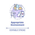 Appropriate environment concept icon