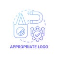 Appropriate logo concept icon