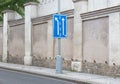 Appropriate traffic lanes at crossroads junction Royalty Free Stock Photo