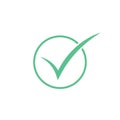 Approval check icon isolated, quality sign, tick