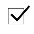 Approval check mark icon. stok vector Royalty Free Stock Photo