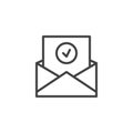 Approval mail outline icon