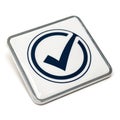 Approval sign icon isolated on white Royalty Free Stock Photo
