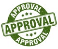 approval stamp. approval label. round grunge sign