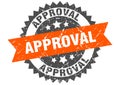 approval stamp. approval grunge round sign.