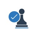 Approval Stamp Icon Royalty Free Stock Photo
