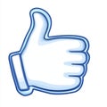 Approval Symbol with Facebook Like Button and Thumb Up Icon Royalty Free Stock Photo