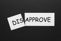 Approve Disapprove Concept Royalty Free Stock Photo