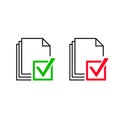 Approve File Icon. Vector illustration Royalty Free Stock Photo