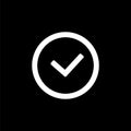 Approve icon for simple flat style ui design