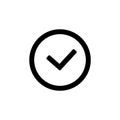 Approve icon for simple flat style ui design