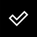 Approve icon for simple flat style ui design