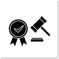 Approve laws glyph icon