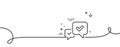 Approve line icon. Accepted or confirmed sign. Continuous line with curl. Vector