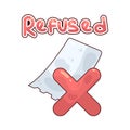 Illustration of Refused Royalty Free Stock Photo