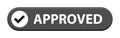 Approved button Royalty Free Stock Photo