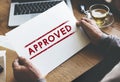 Approved Agreement Authorized Stamp Mark Concept Royalty Free Stock Photo