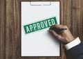 Approved Agreement Authorized Stamp Mark Concept Royalty Free Stock Photo