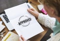 Approved Agreement Authorized Stamp Mark Concept Royalty Free Stock Photo
