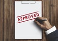 Approved Agreement Authorized Stamp Mark Concept Royalty Free Stock Photo