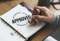 Approved Agreement Authorized Stamp Mark Concept Royalty Free Stock Photo