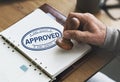 Approved Agreement Authorized Stamp Mark Concept Royalty Free Stock Photo