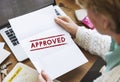 Approved Agreement Authorized Stamp Mark Concept Royalty Free Stock Photo