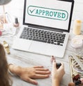 Approved Authorised Decision Selection Graphic Concept Royalty Free Stock Photo