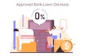 Approved bank loan decrease as a recession indicator. Rejected credit