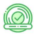 Approved Button With Text Element Vector Icon