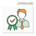 Approved candidate color icon