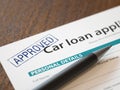 Approved Car Loan Application Royalty Free Stock Photo