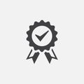 Approval icon design illustration, medal icon, check list icon