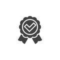 Approved, certified vector icon