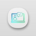Approved chat app icon Royalty Free Stock Photo