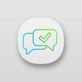 Approved chat app icon Royalty Free Stock Photo