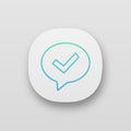 Approved chat app icon Royalty Free Stock Photo