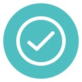 Approved, check Bold Vector Icon which can be easily edited or modified Royalty Free Stock Photo