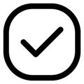 Approved, check Bold Vector Icon which can be easily edited or modified Royalty Free Stock Photo