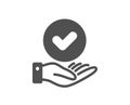 Approved checkbox icon. Accepted sign. Vector