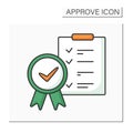 Approved checklist color icon