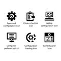 Approved configuration, Checklist, Configuration, Preferences, Configuration loading, Control panel, icon Royalty Free Stock Photo