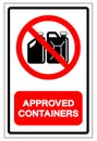 Approved Containers Symbol Sign ,Vector Illustration, Isolate On White Background Label .EPS10